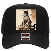 Samurai Cat Artwork Japanese Hat thumb 0