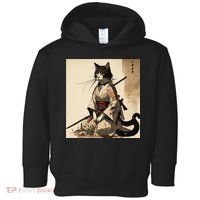 Samurai Cat Artwork Japanese Toddler Hoodie thumb 0