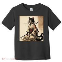 Samurai Cat Artwork Japanese Toddler T-Shirt thumb 0