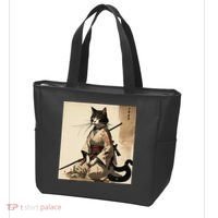 Samurai Cat Artwork Japanese Tote Bag thumb 3