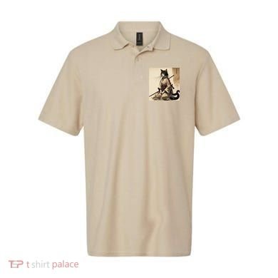 Samurai Cat Artwork Japanese Polo