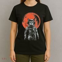 Space Cat Astronaut Cat Good Luck Cat Vintage T-Shirt thumb 4