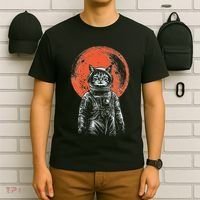 Space Cat Astronaut Cat Good Luck Cat Vintage T-Shirt thumb 6