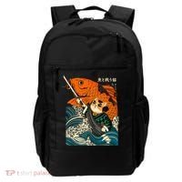 Samurai Cat And Koi Fish Anime Backpack thumb 0