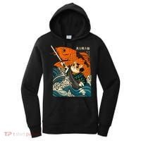 Samurai Cat And Koi Fish Anime Women's Hoodie thumb 0
