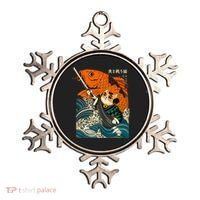 Samurai Cat And Koi Fish Anime Ornament thumb 0