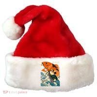 Samurai Cat And Koi Fish Anime Santa Hat thumb 0