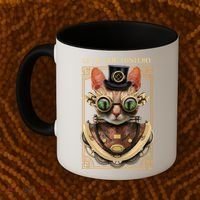 Steampunk Cat Animal Bizarre Coffee Mug thumb 2