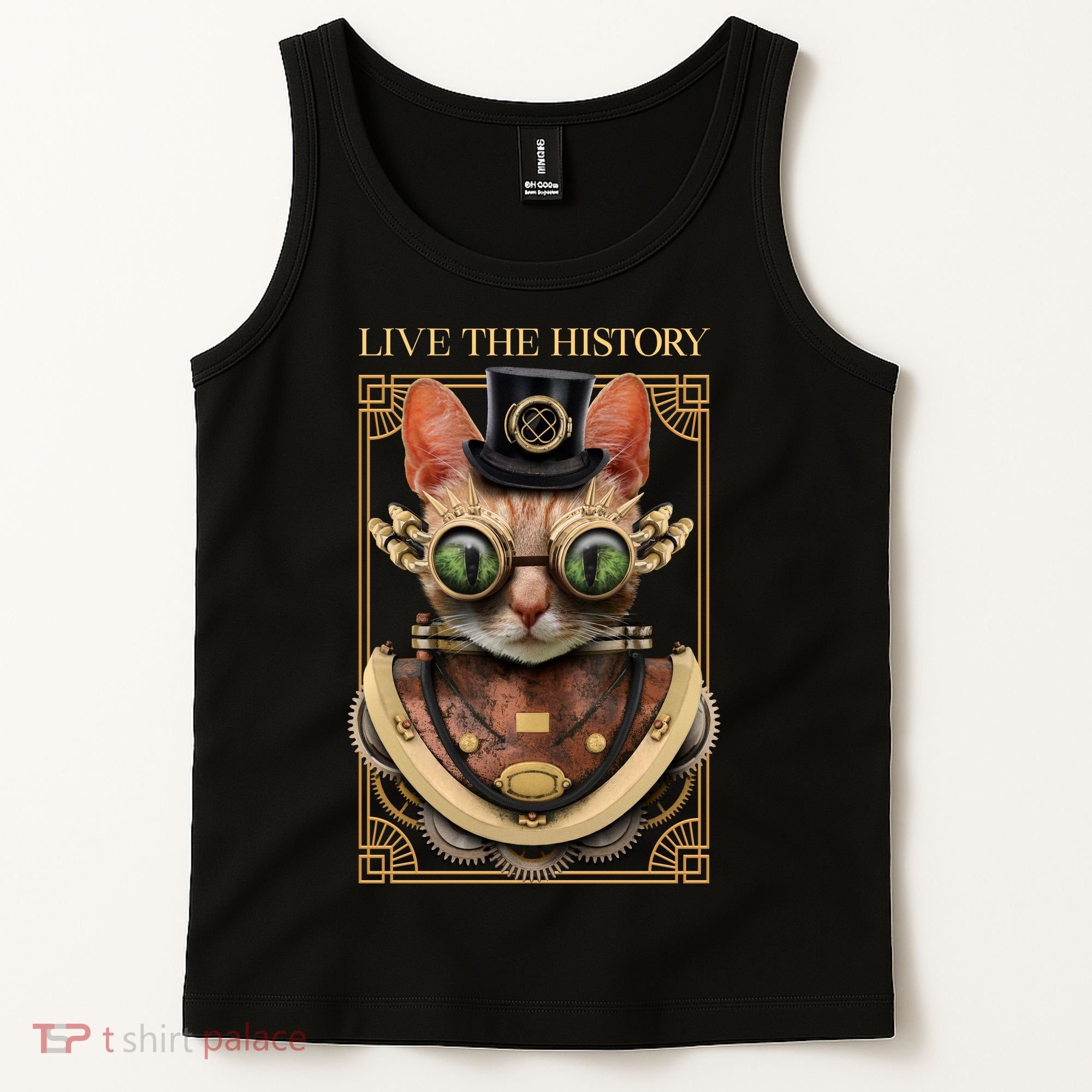 Steampunk Cat Animal Bizarre Tank Top