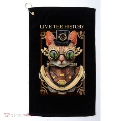 Steampunk Cat Animal Bizarre Golf Towel