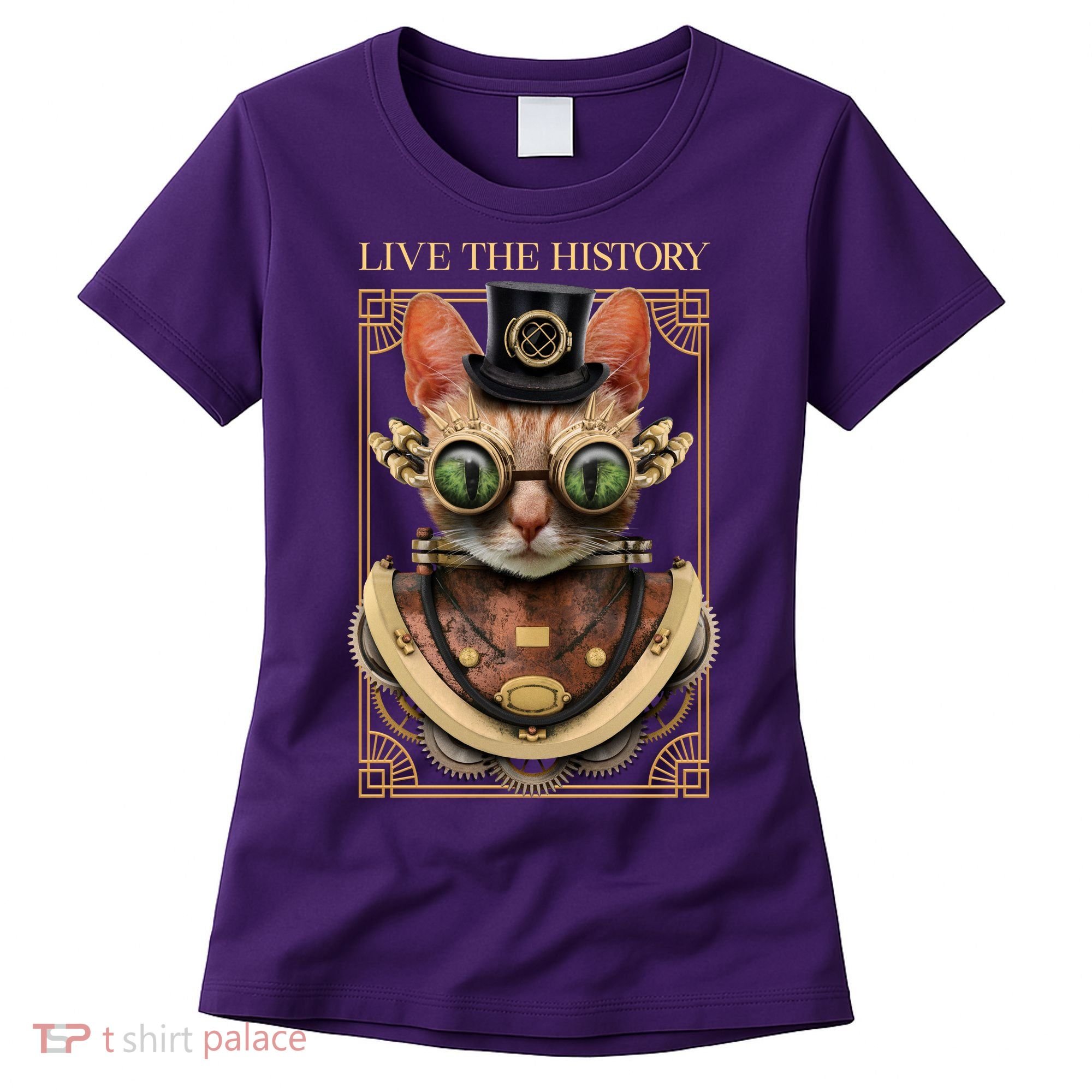 Steampunk Cat Animal Bizarre Women's T-Shirt