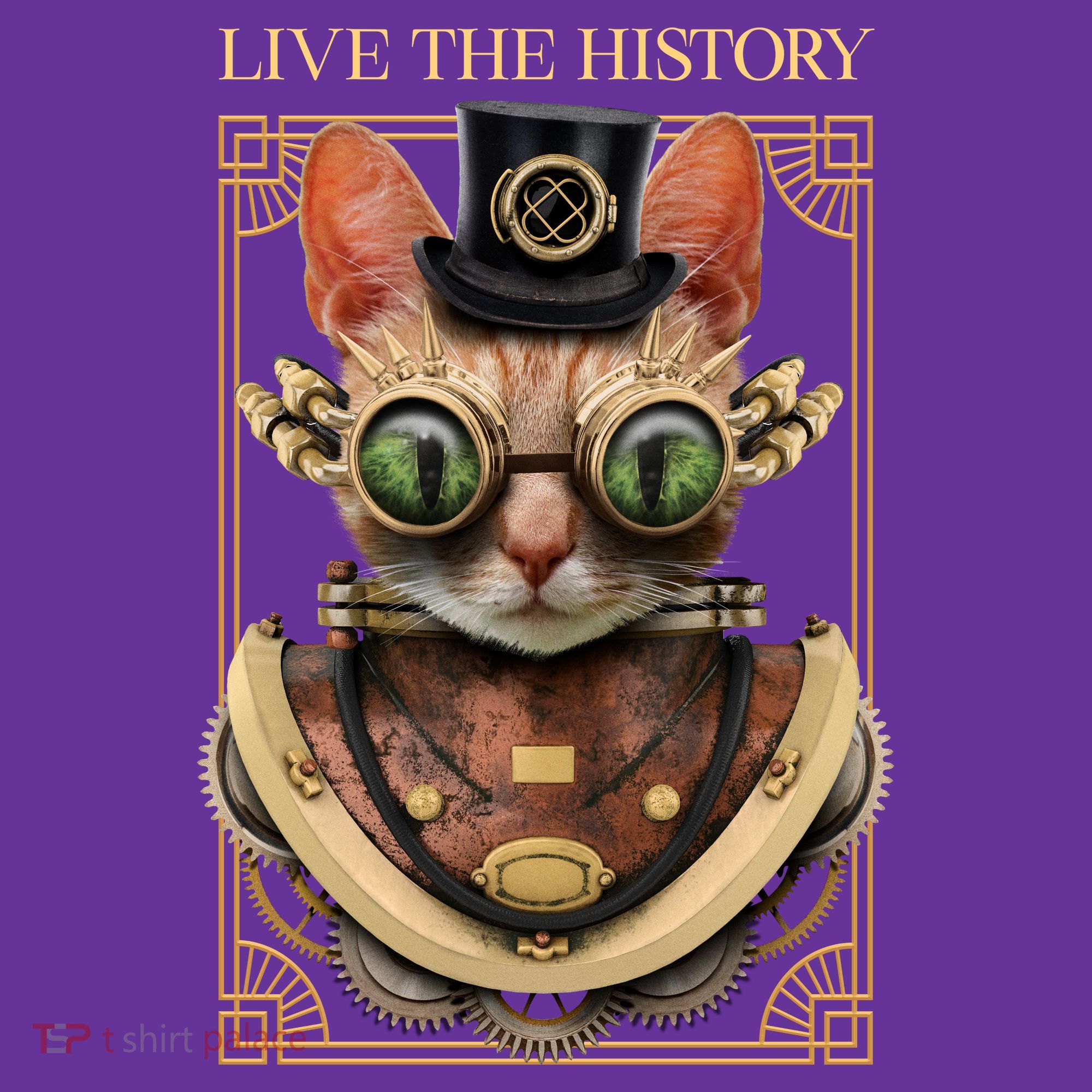 Steampunk Cat Animal Bizarre Women's T-Shirt