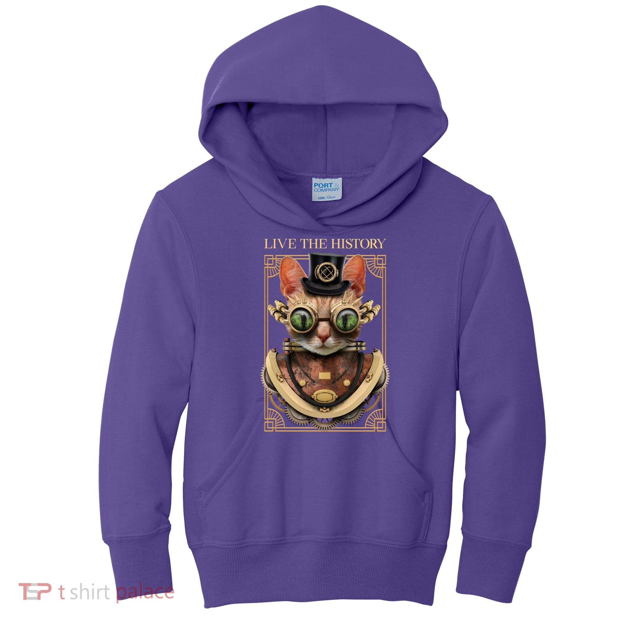Steampunk Cat Animal Bizarre Kids Hoodie