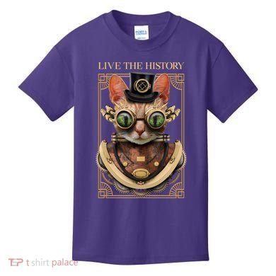 Steampunk Cat Animal Bizarre Kids T-Shirt