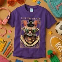 Steampunk Cat Animal Bizarre Kids T-Shirt thumb 3