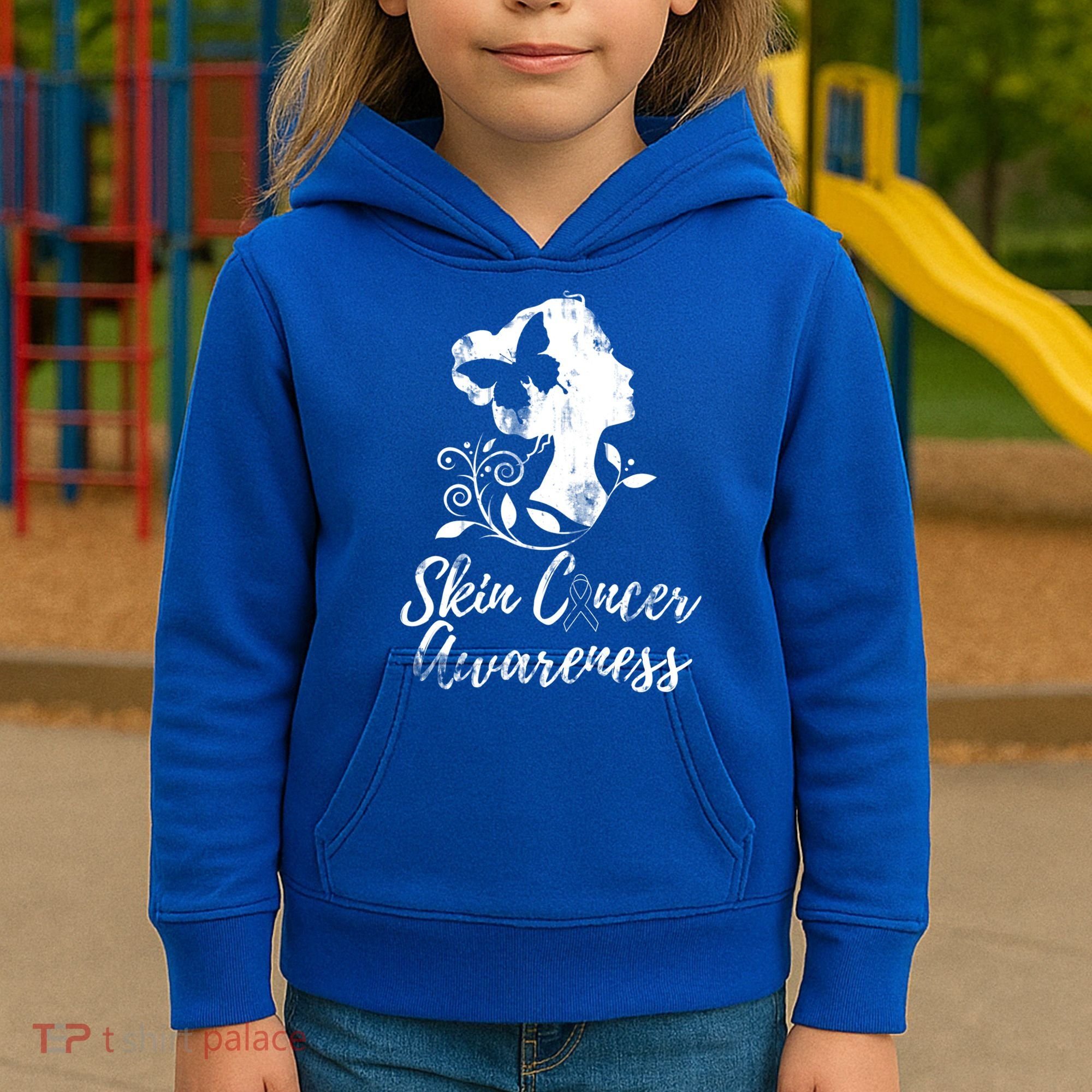 Skin Cancer Awareness Gift Kids Hoodie