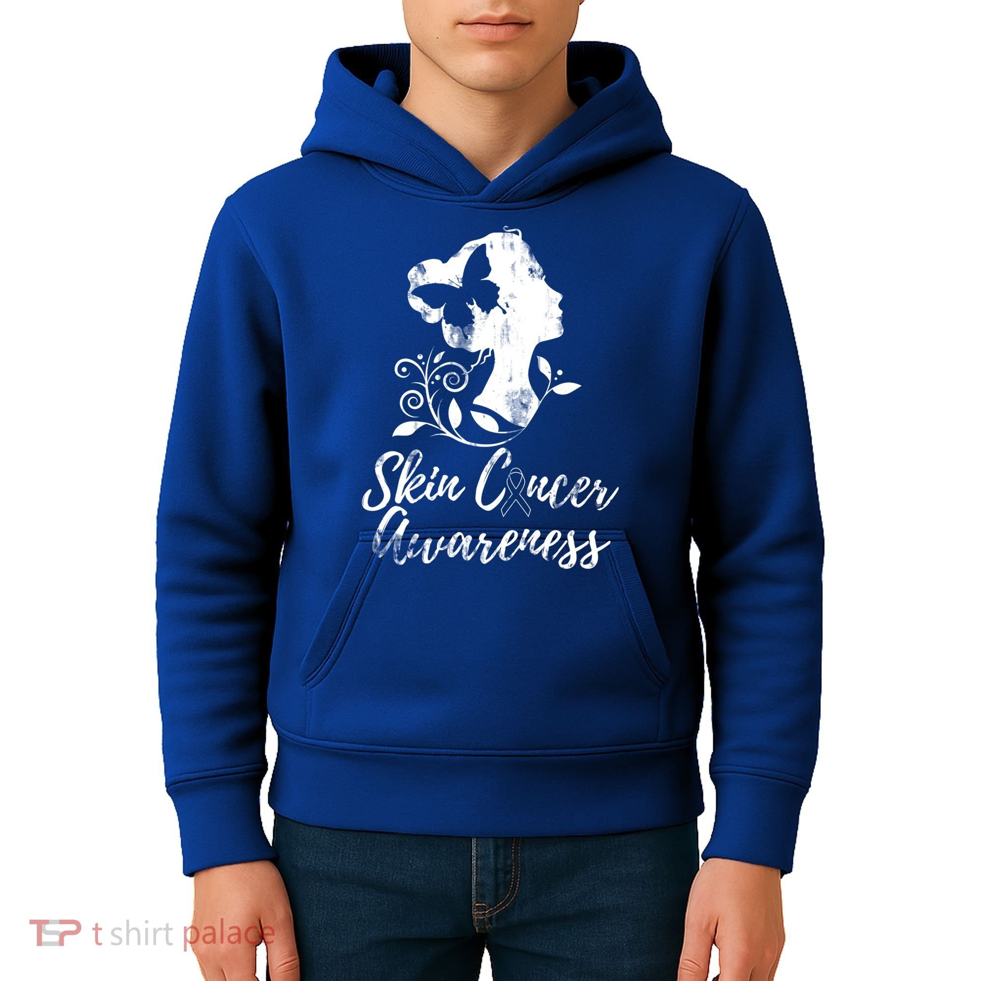 Skin Cancer Awareness Gift Kids Hoodie