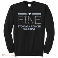 Stomach Cancer Awareness I´M Fine Periwinkle Ribbon Fighter Sweatshirt thumb 0