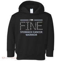 Stomach Cancer Awareness I´M Fine Periwinkle Ribbon Fighter Toddler Hoodie thumb 0