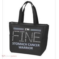 Stomach Cancer Awareness I´M Fine Periwinkle Ribbon Fighter Tote Bag thumb 3