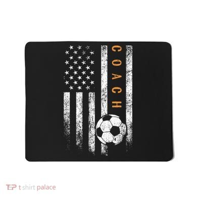 Soccer Coach American Flag Design Soccer Trainer Coaching Mousepad