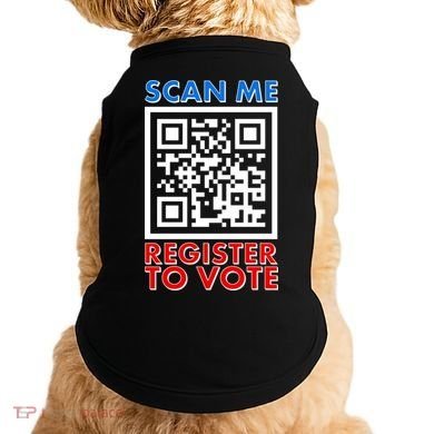 Scan Me QR Code Register To Vote Doggie Tank