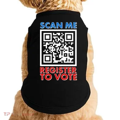 Scan Me QR Code Register To Vote Doggie Tank