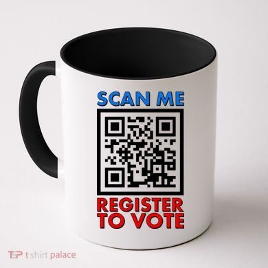Scan Me QR Code Register To Vote Coffee Mug