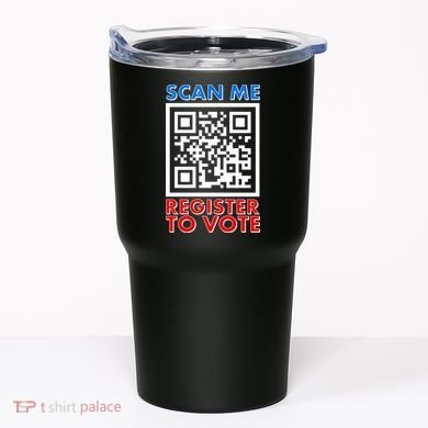 Scan Me QR Code Register To Vote Tumbler