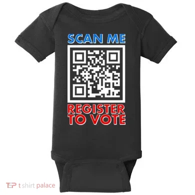 Scan Me QR Code Register To Vote Baby Bodysuit