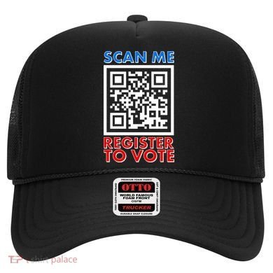 Scan Me QR Code Register To Vote Hat