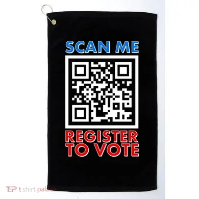 Scan Me QR Code Register To Vote Golf Towel