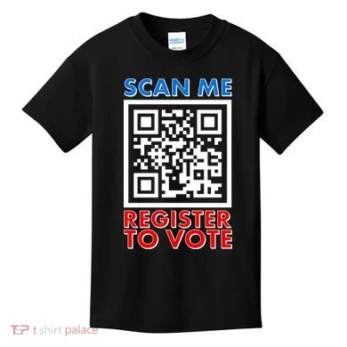 Scan Me QR Code Register To Vote Kids T-Shirt
