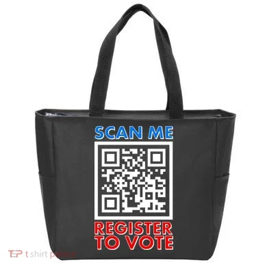 Scan Me QR Code Register To Vote Tote Bag