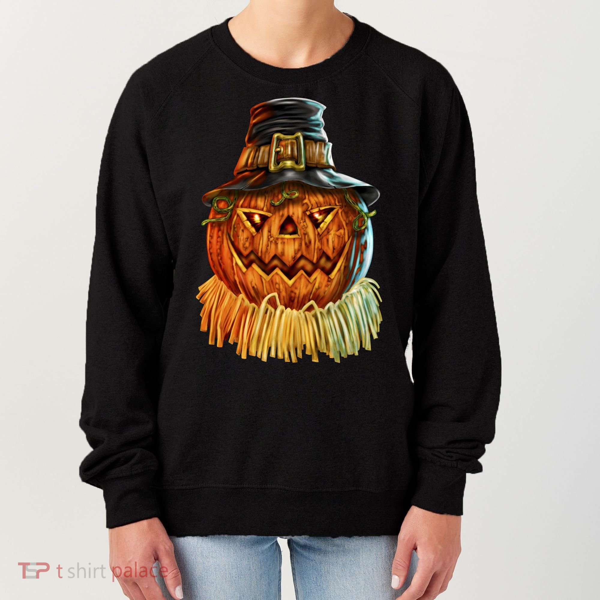 Scarecrow Pumpkin Halloween Women's Sweatshirt