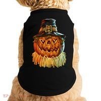 Scarecrow Pumpkin Halloween Doggie Tank thumb 0