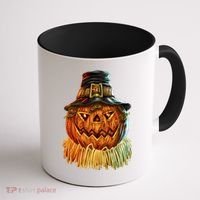 Scarecrow Pumpkin Halloween Coffee Mug thumb 1
