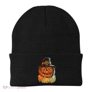 Scarecrow Pumpkin Halloween Beanie