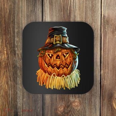 Scarecrow Pumpkin Halloween Coaster