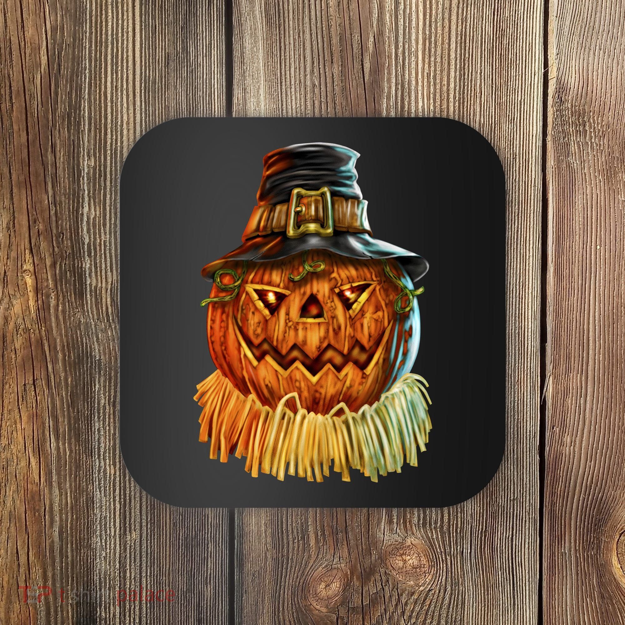 Scarecrow Pumpkin Halloween Coaster