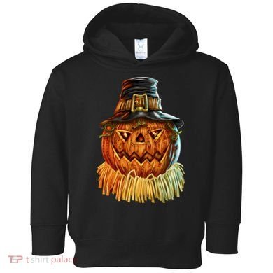 Scarecrow Pumpkin Halloween Toddler Hoodie