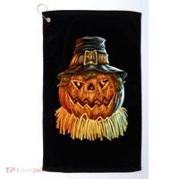Scarecrow Pumpkin Halloween Golf Towel thumb 0