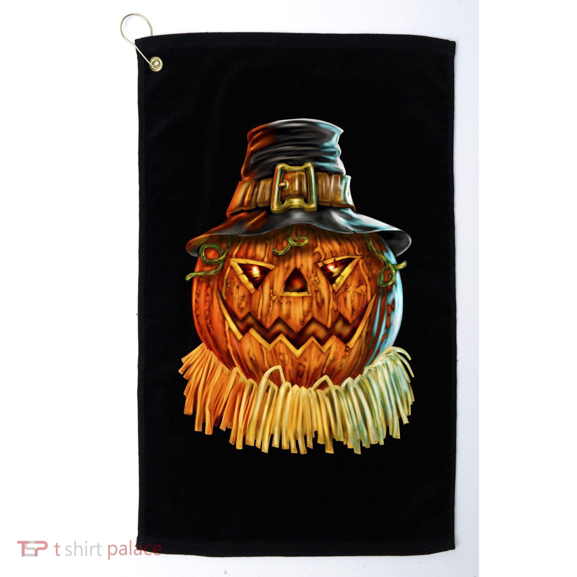 Scarecrow Pumpkin Halloween Golf Towel