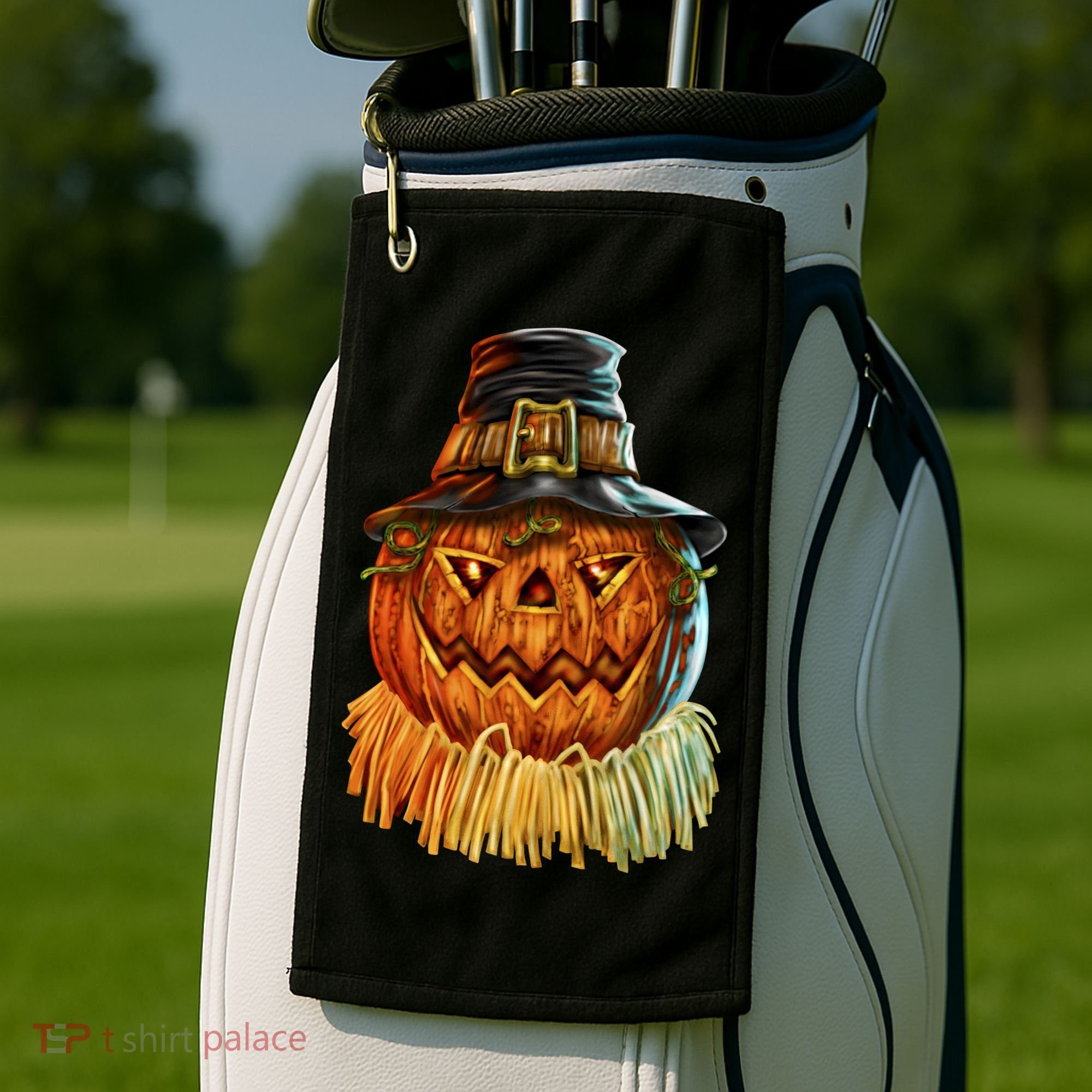 Scarecrow Pumpkin Halloween Golf Towel