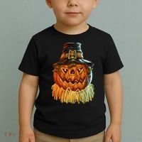 Scarecrow Pumpkin Halloween Toddler T-Shirt thumb 2