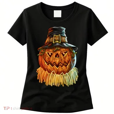 Scarecrow Pumpkin Halloween Women's T-Shirt