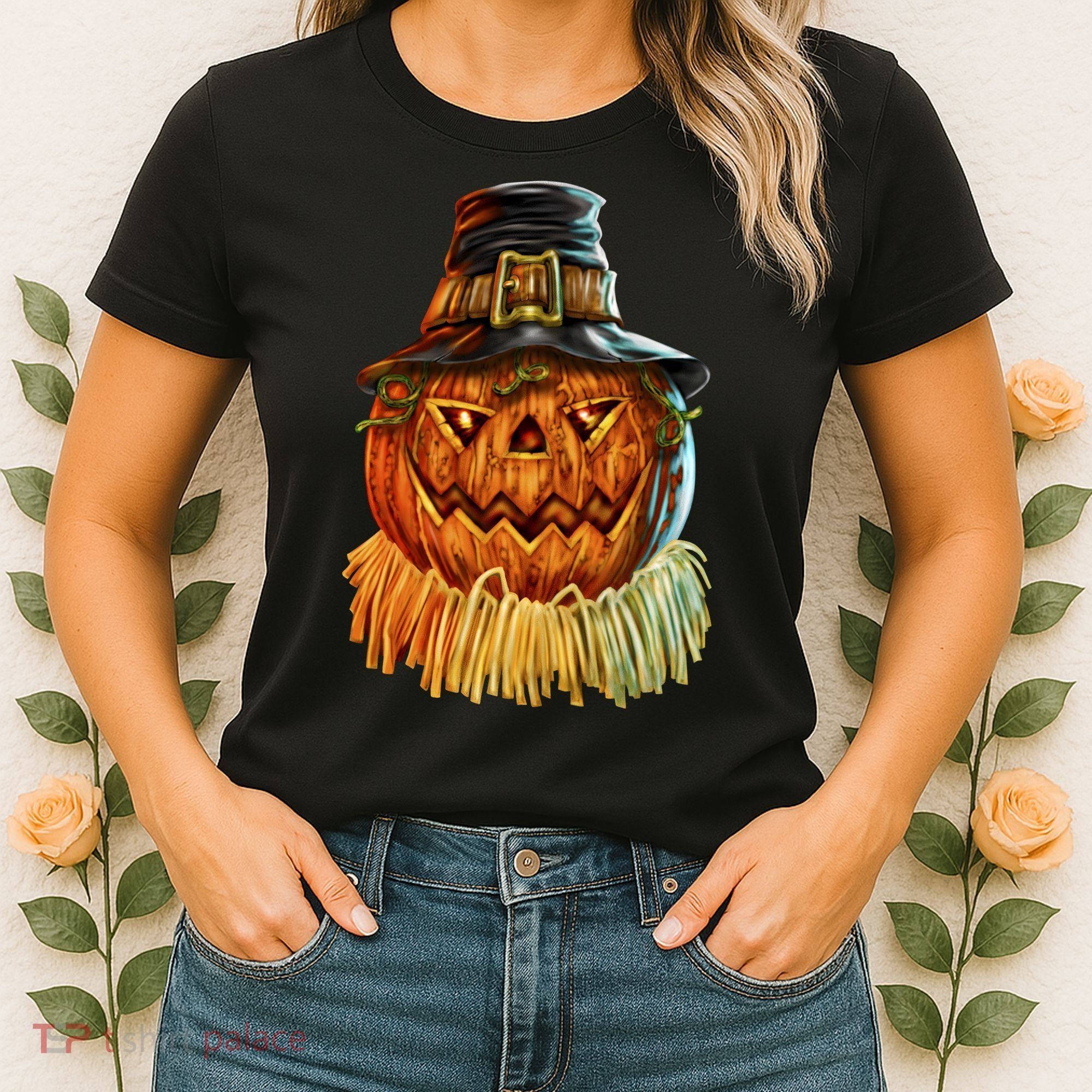 Scarecrow Pumpkin Halloween Women's T-Shirt