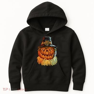 Scarecrow Pumpkin Halloween Kids Hoodie