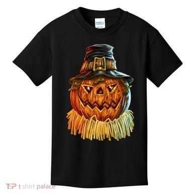 Scarecrow Pumpkin Halloween Kids T-Shirt