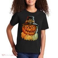 Scarecrow Pumpkin Halloween Kids T-Shirt thumb 2